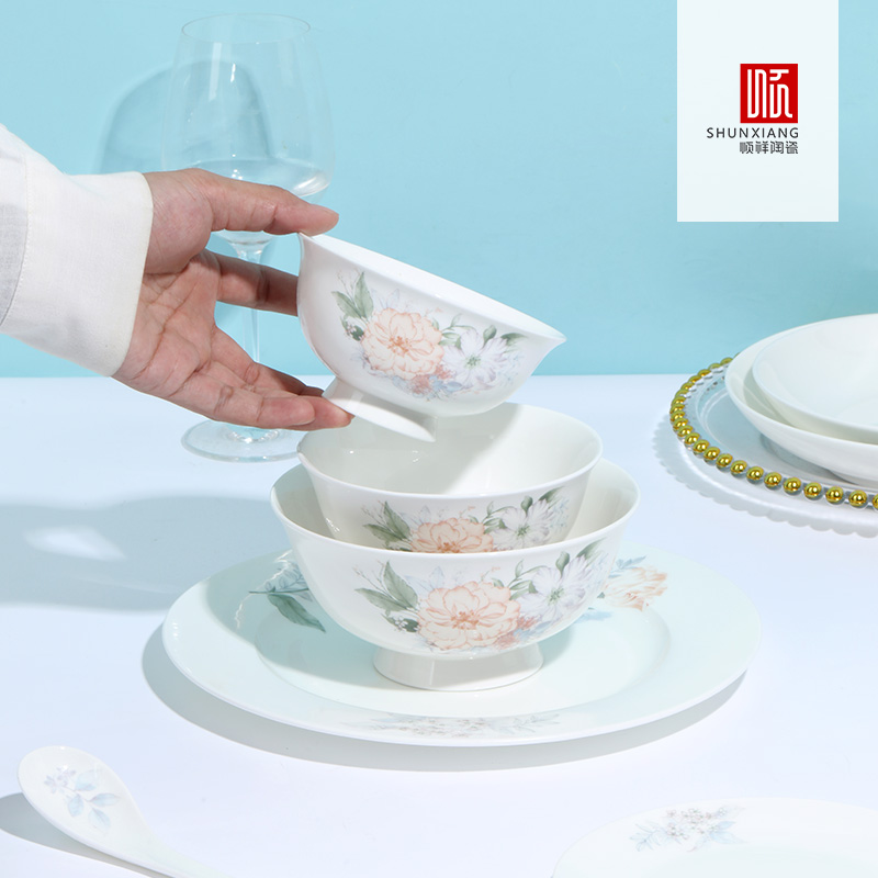 花开浅梦骨瓷系列餐具